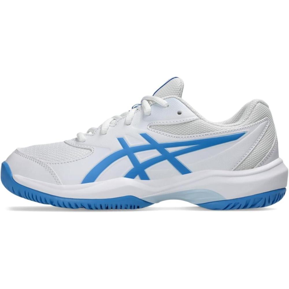 image:imageASICS Kids GelGame Grade School Tennis ShoesWhiteBlue Coast