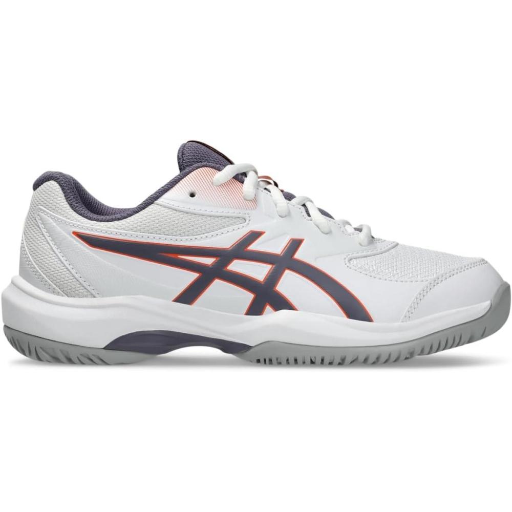 image:imageASICS Kids GelGame Grade School Tennis ShoesWhiteGreyish Purple