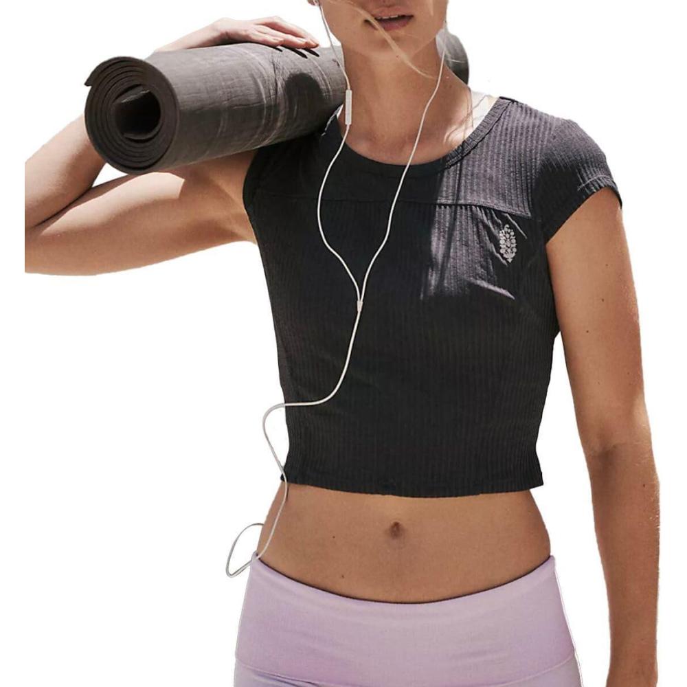 image:imageFP Movement Womens Tempo Ribbed Baby TeeBlack