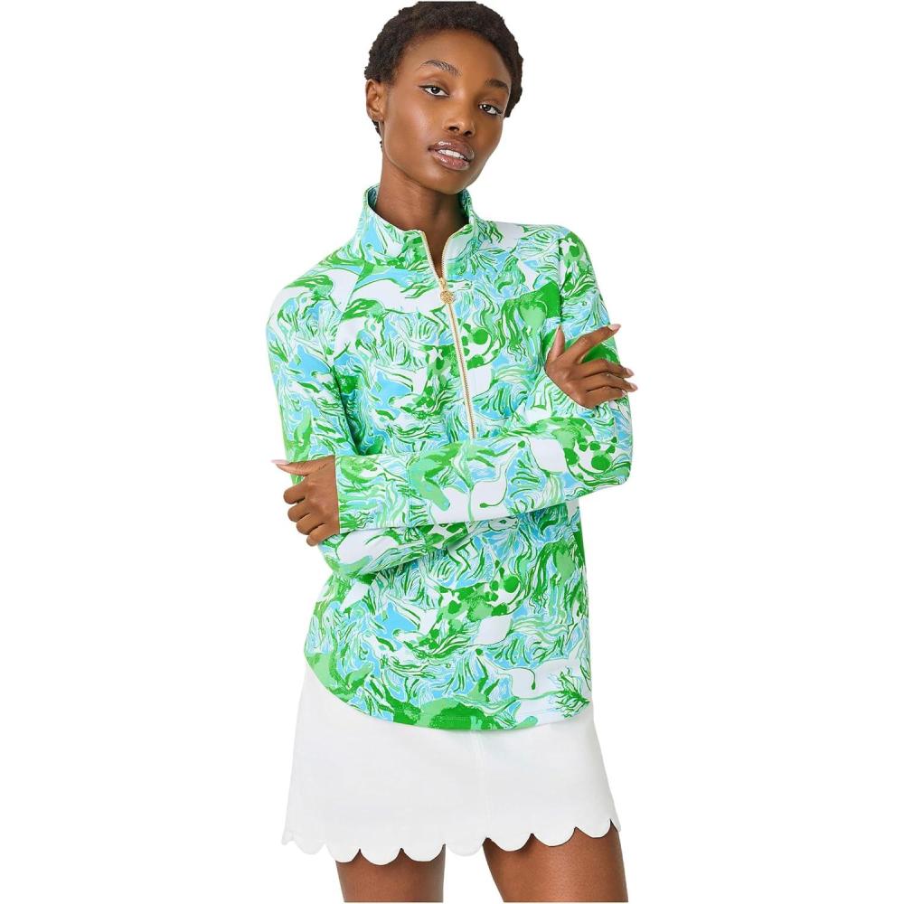 image:imageLilly Pulitzer Womens UPF 50 Skipper PopoverCapri Blue Galloping Gals