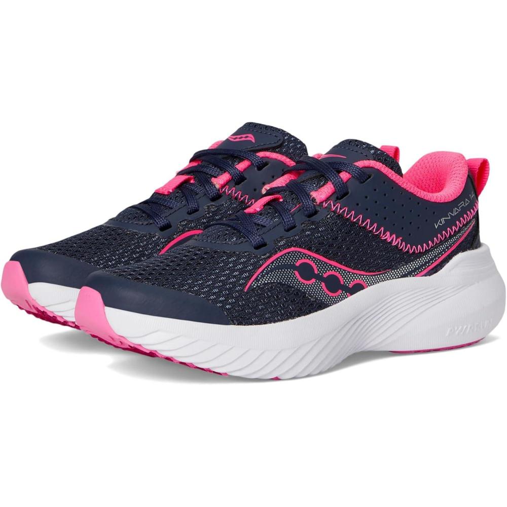 image:imageSaucony Kids Kinvara 14 Lace to ToePinkNavy