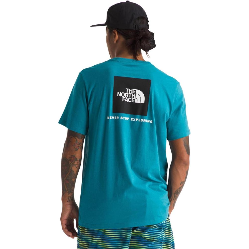 image:imageTHE NORTH FACE Mens Core Box NSE Short Sleeve Tee  Branded Tshirt With a Ribbed CollarDigital Steel