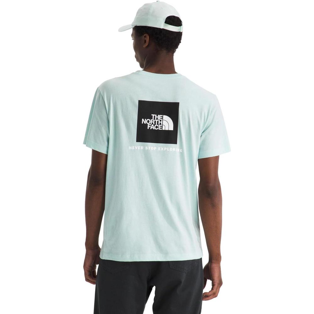 image:imageTHE NORTH FACE Mens Core Box NSE Short Sleeve Tee  Branded Tshirt With a Ribbed CollarOpal Frost