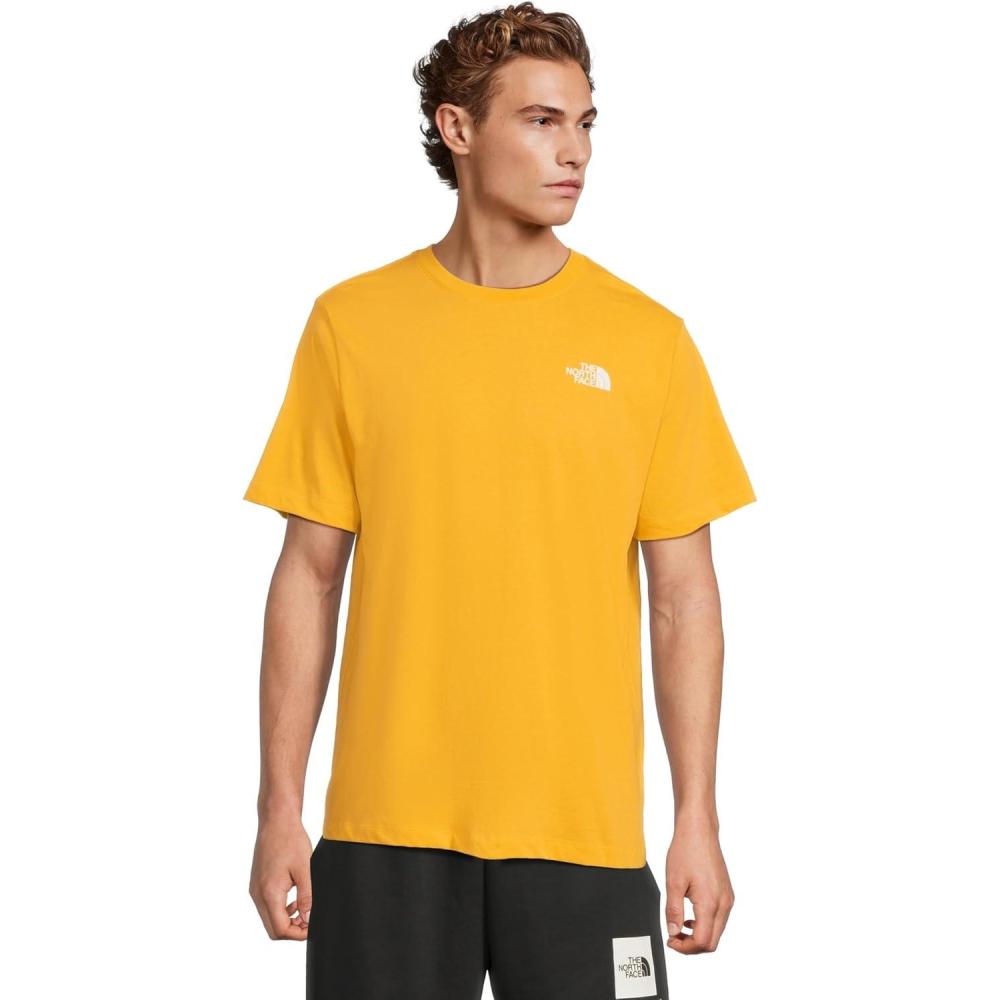 image:imageTHE NORTH FACE Mens Core Box NSE Short Sleeve Tee  Branded Tshirt With a Ribbed CollarSummit Gold
