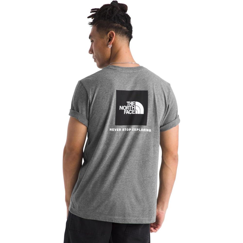 image:imageTHE NORTH FACE Mens Core Box NSE Short Sleeve Tee  Branded Tshirt With a Ribbed CollarTnf Mid Grey Heather
