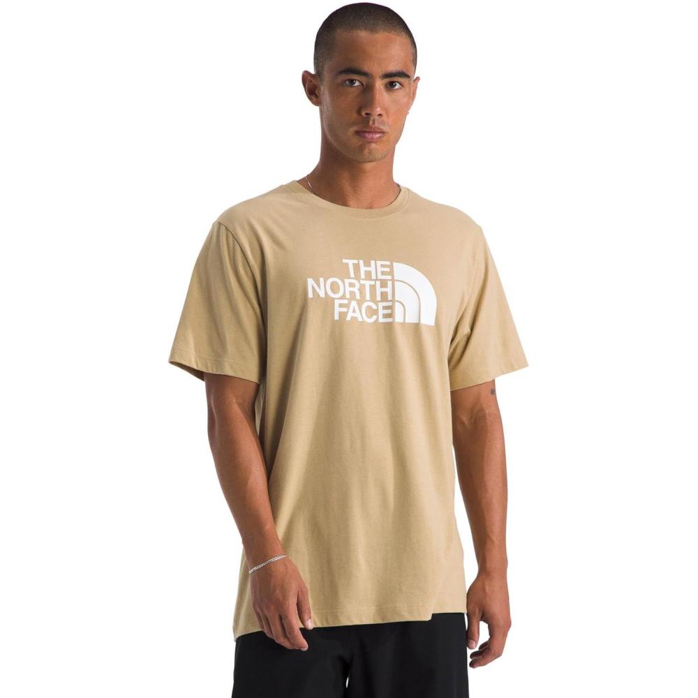 image:imageTHE NORTH FACE Mens Core Half Dome Shortsleeve Tee  Regular Fit Cotton Shirt With Graphic Design amp Ribbed CollarKhaki Stone