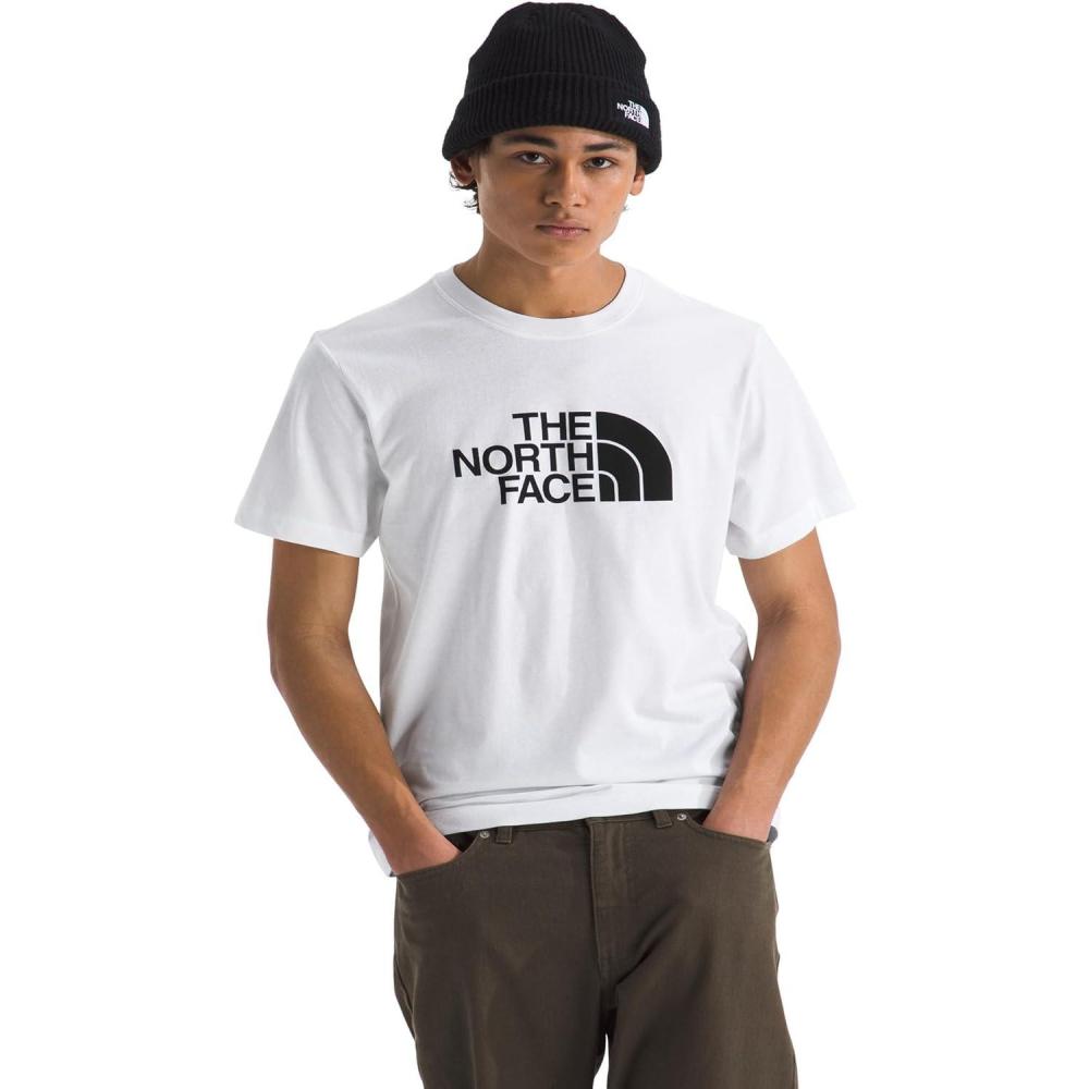 image:imageTHE NORTH FACE Mens Core Half Dome Shortsleeve Tee  Regular Fit Cotton Shirt With Graphic Design amp Ribbed CollarTnf WhiteTnf Black
