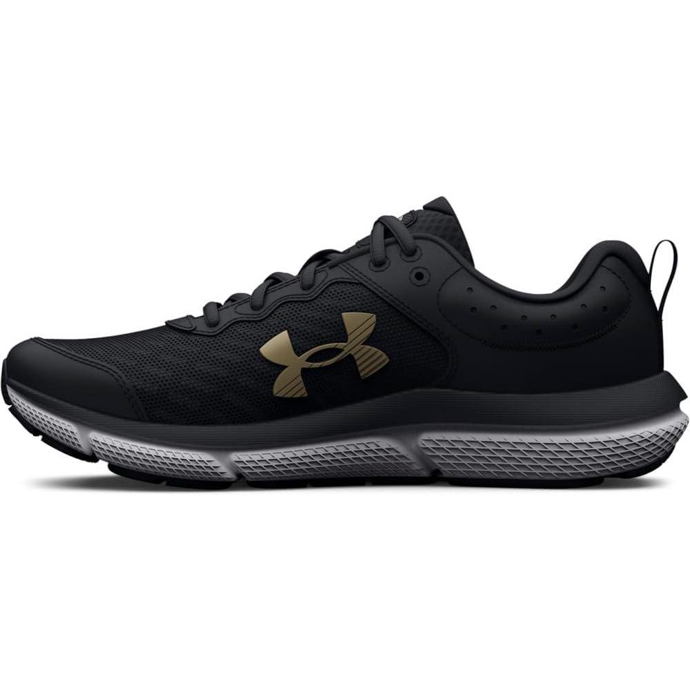 image:imageUnder Armour Girls Assert 10 Running Shoes001 BlackBlackMetallic Gold