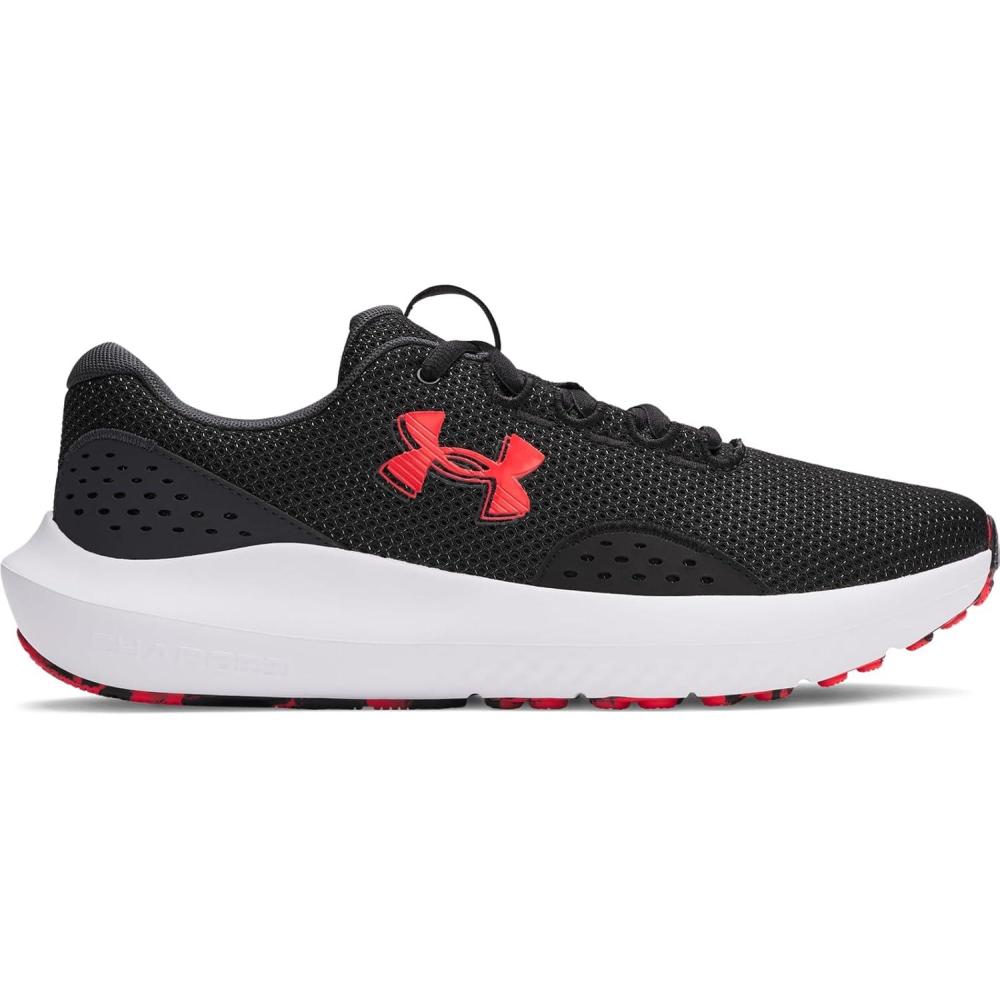 image:imageUnder Armour Mens Charged Surge 4 Sneaker005 BlackAnthraciteRacer Red