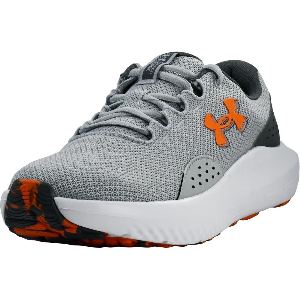 image:imageUnder Armour Mens Charged Surge 4 SneakerMod GrayCastlerockTeam Orange