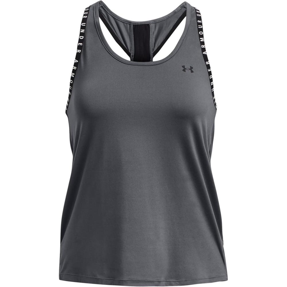 image:imageUnder Armour Womens Knockout Tank Top012 Pitch Gray  White  Black