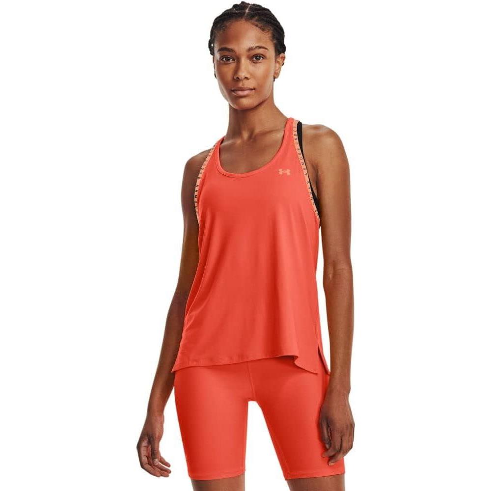 image:imageUnder Armour Womens Knockout Tank Top877 After Burn  Downpour Gray  Orange Tropic