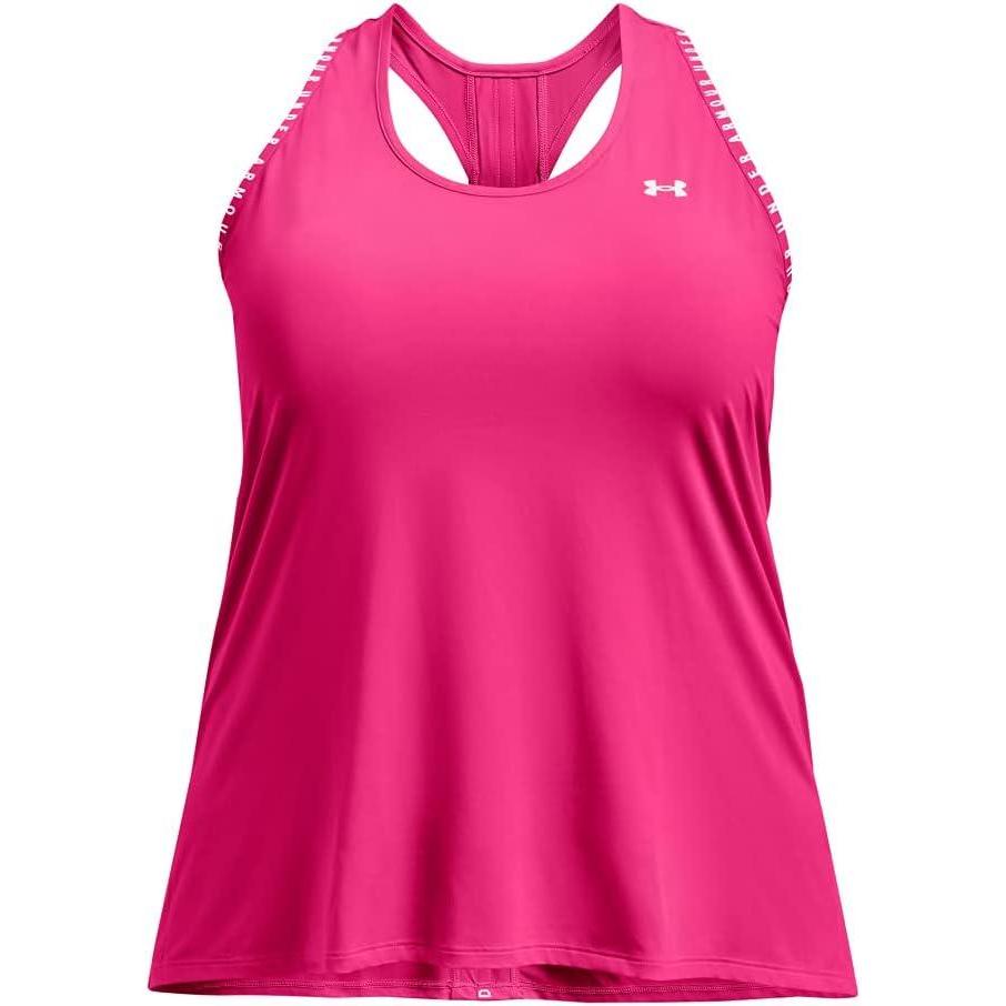 image:imageUnder Armour Womens Knockout Tank TopElectro Pink 695Metallic Silver