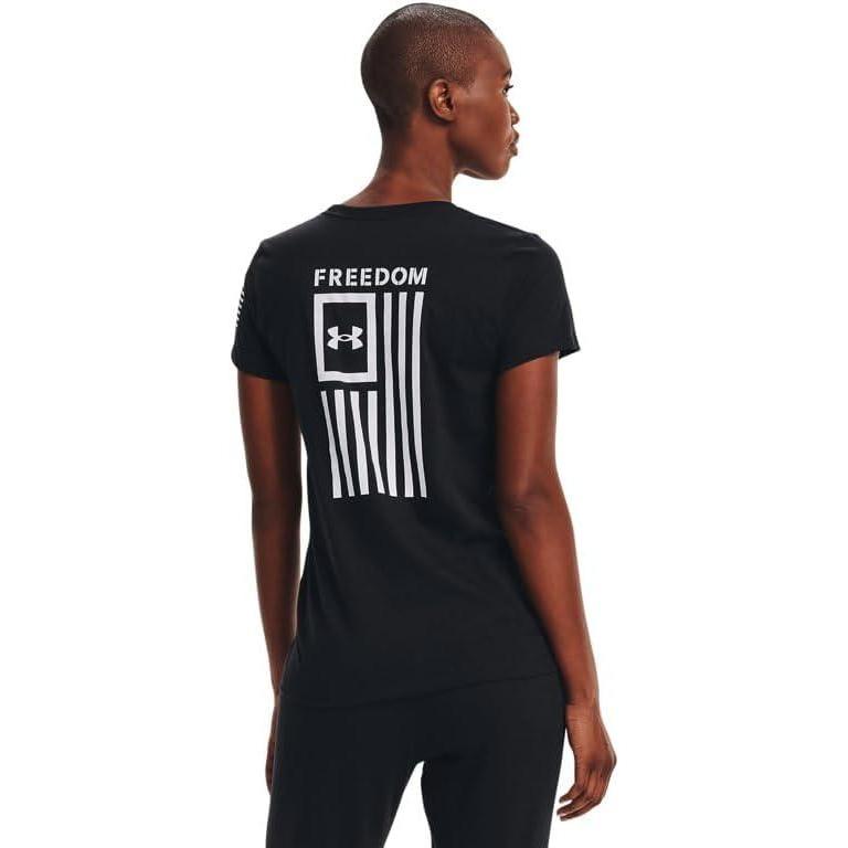 image:imageUnder Armour Womens New Freedom Logo TShirtBlack 001White