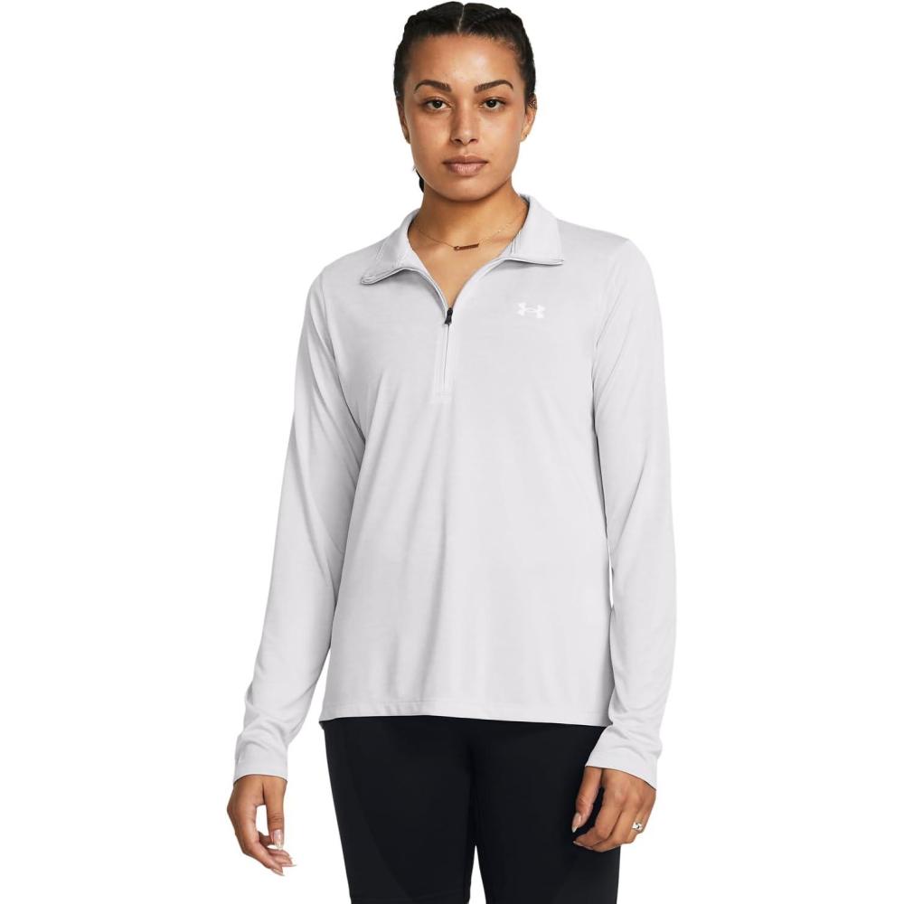 image:imageUnder Armour Womens Tech Twist Quarter Zip014 Halo Gray   White