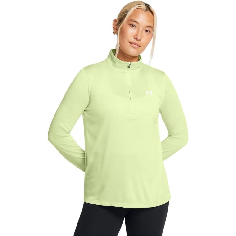 image:imageUnder Armour Womens Tech Twist Quarter Zip383 Retro Green White