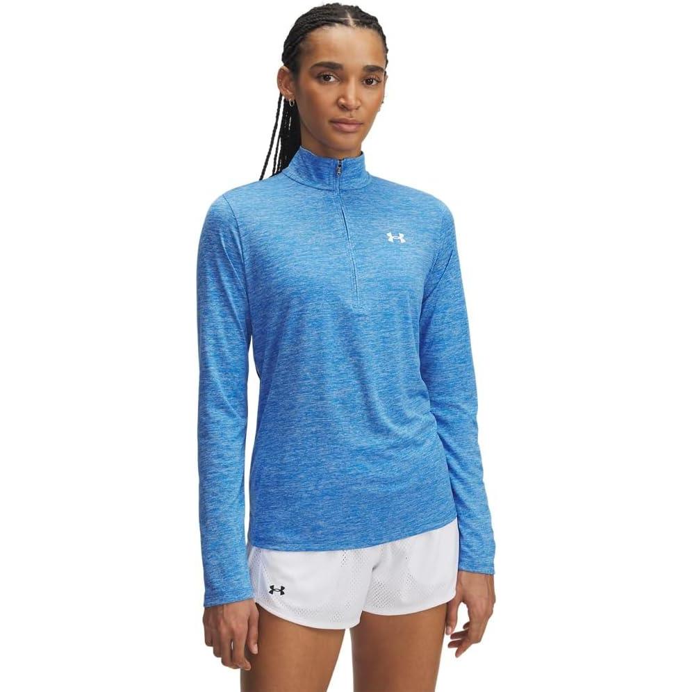 image:imageUnder Armour Womens Tech Twist Quarter Zip402 Blue Atlantis White