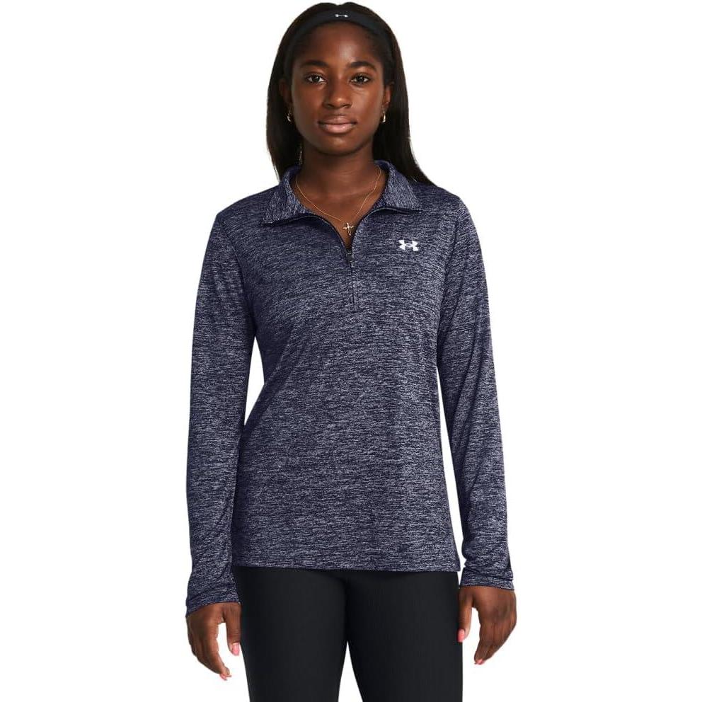 image:imageUnder Armour Womens Tech Twist Quarter Zip410 Midnight Navy   White