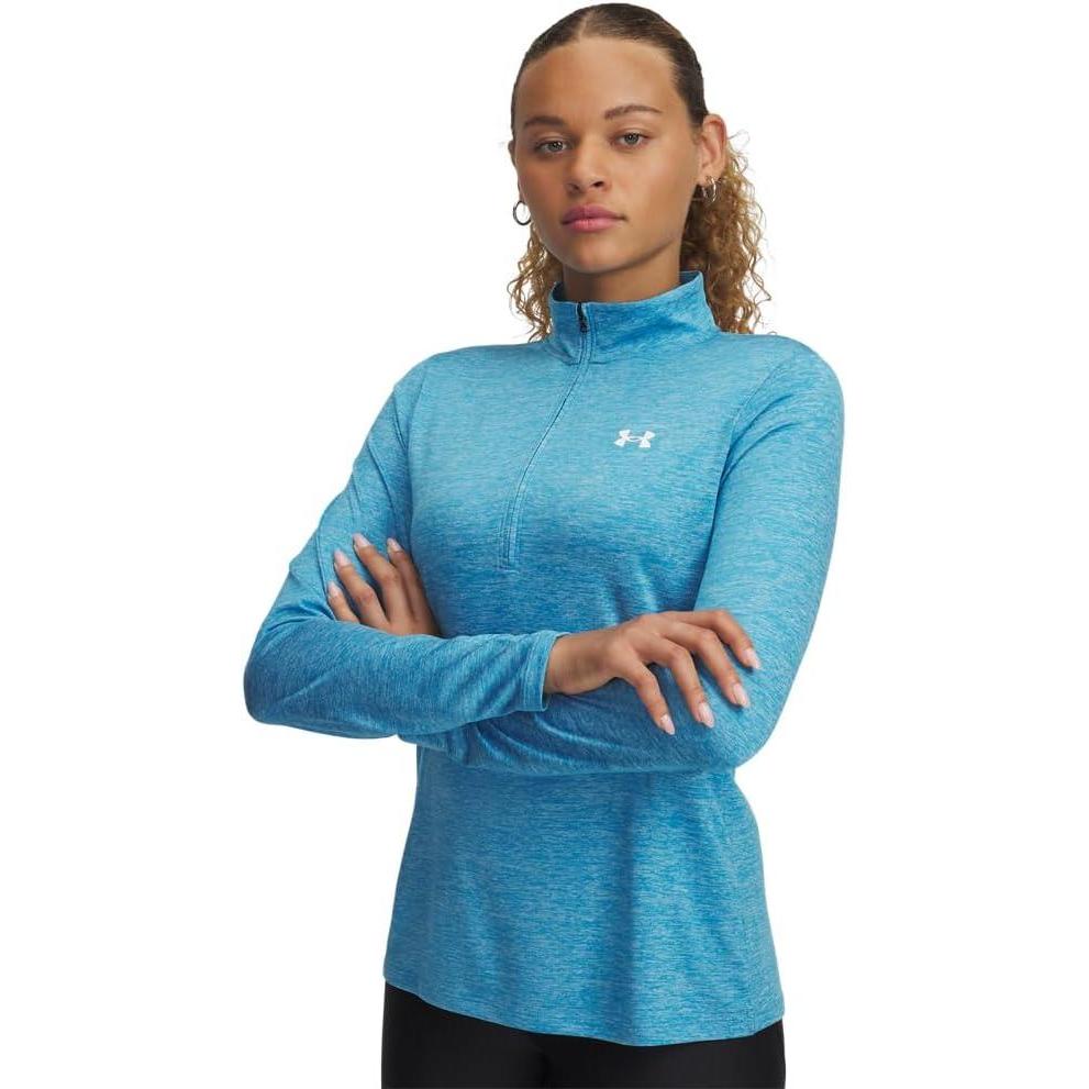 image:imageUnder Armour Womens Tech Twist Quarter Zip452 Ether Blue   White