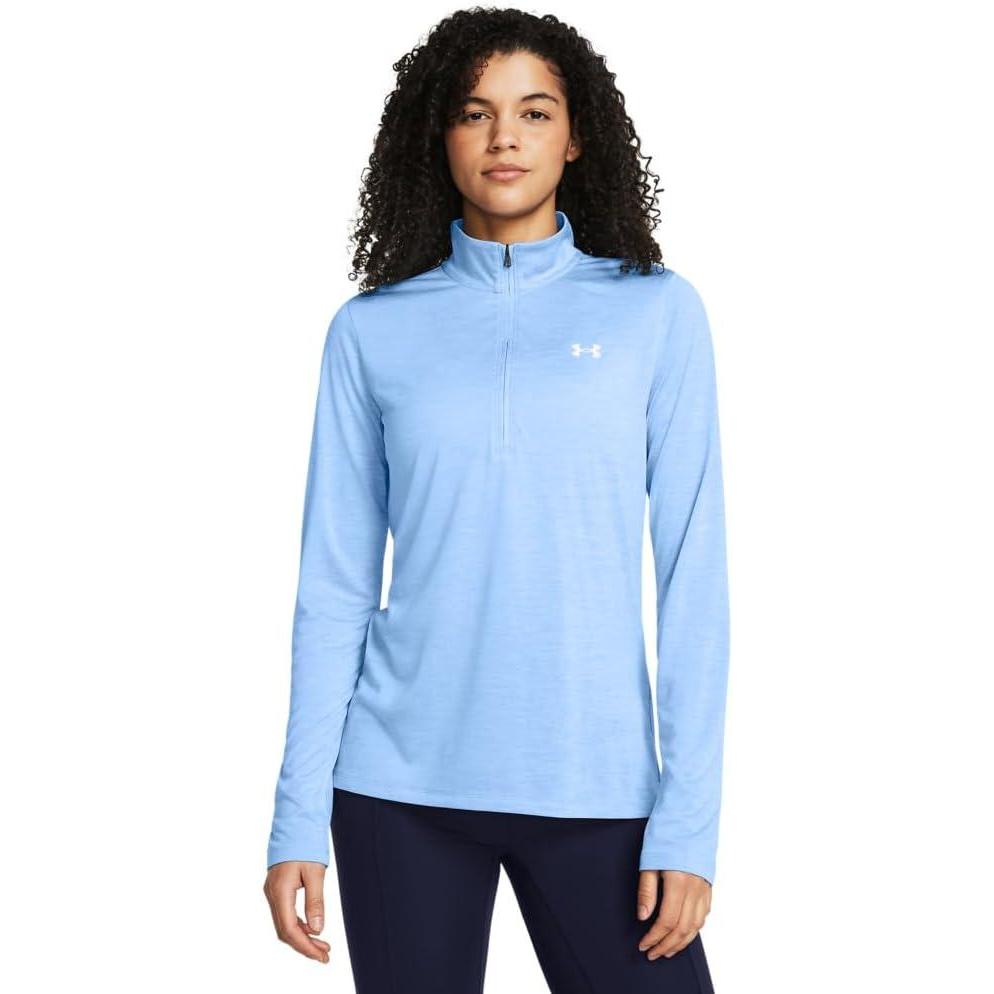 image:imageUnder Armour Womens Tech Twist Quarter Zip465 Horizon Blue White