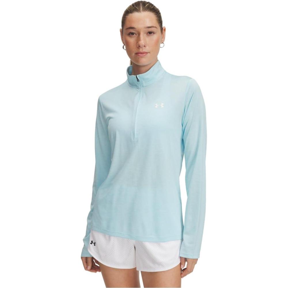 image:imageUnder Armour Womens Tech Twist Quarter Zip494 Stream White