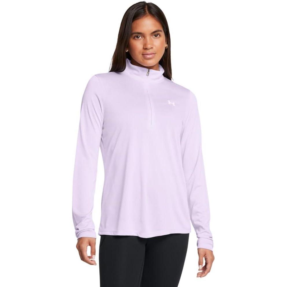 image:imageUnder Armour Womens Tech Twist Quarter Zip535 Salt Purple   White