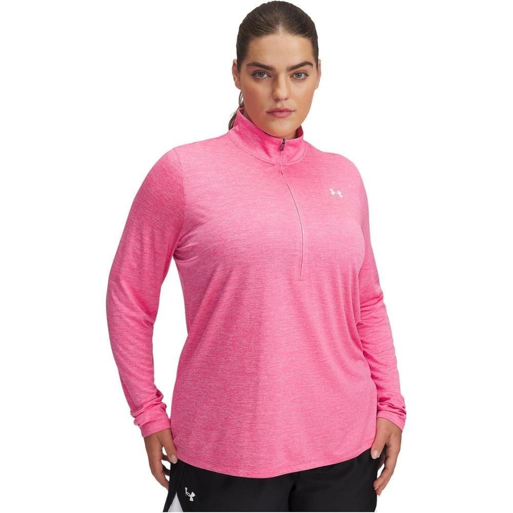 image:imageUnder Armour Womens Tech Twist Quarter Zip672 Super Pink White
