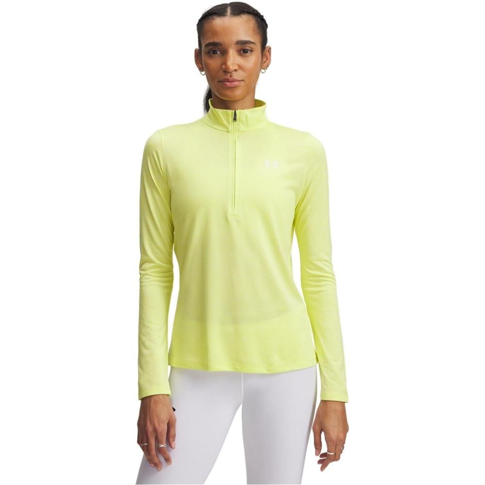 image:imageUnder Armour Womens Tech Twist Quarter ZipHigh Vis YellowWhite