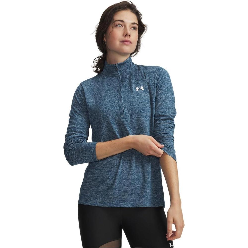 image:imageUnder Armour Womens Tech Twist Quarter ZipWham BlueWhite
