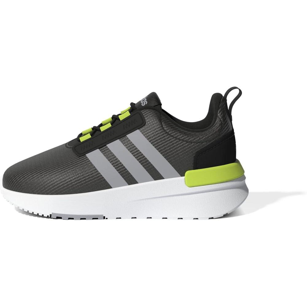 image:imageadidas Girls Racer TR21 Little KidBig KidBlackHalo SilverSolar Yellow