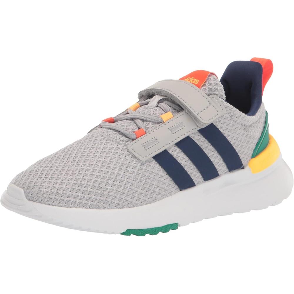 image:imageadidas Girls Racer TR21 Little KidBig KidGreyDark BlueCourt Green