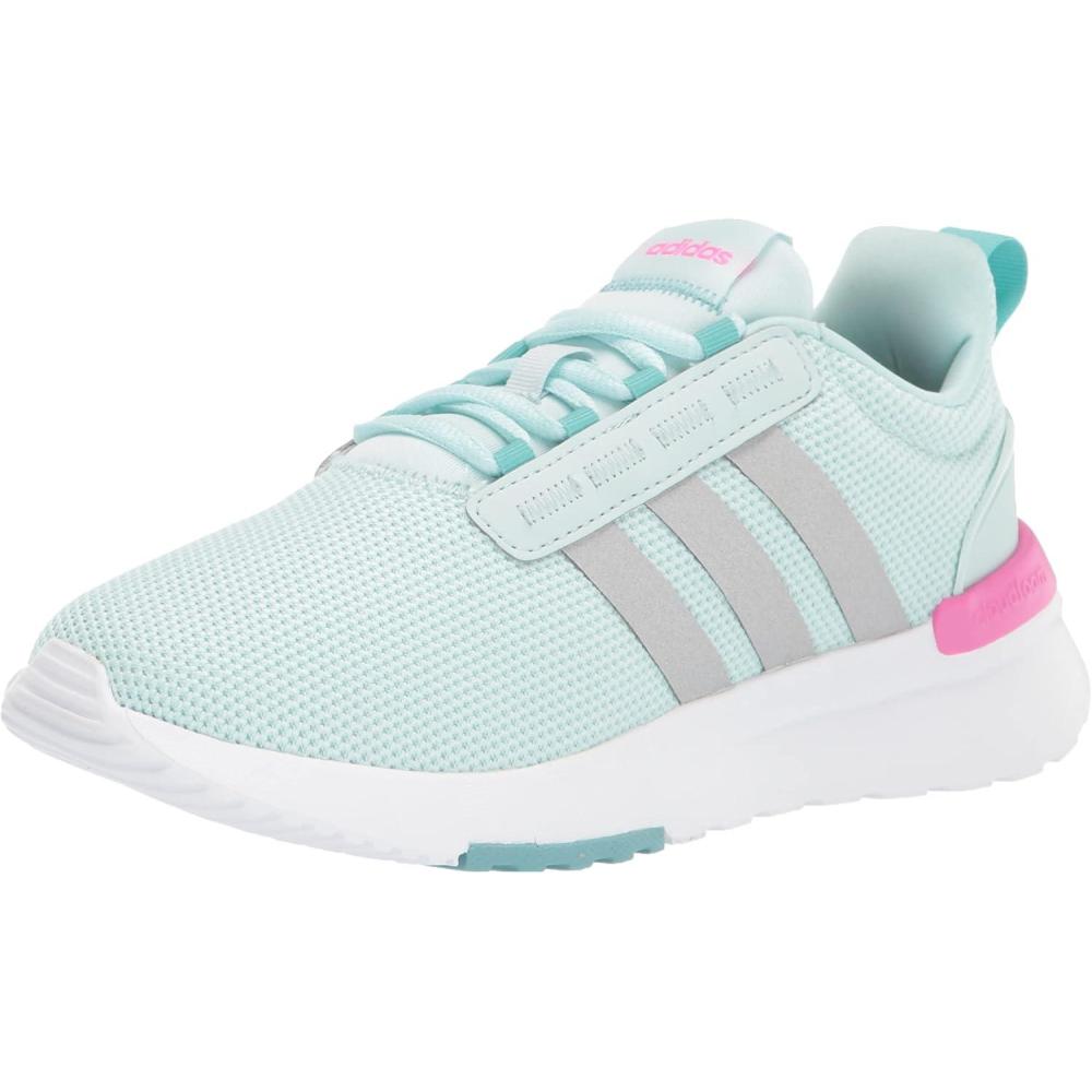 image:imageadidas Girls Racer TR21 Little KidBig KidHalo MintSilver MetallicScreaming Pink