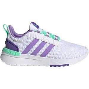 adidas Girl’s Racer TR21 (Little Kid/Big Kid)(Cloud White/Violet Fusion/Pulse Mint)