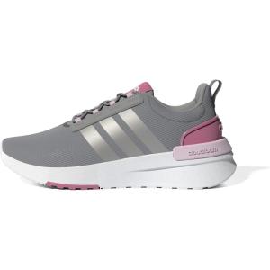 adidas Girl’s Racer TR21 (Little Kid/Big Kid)(Grey/Silver Metallic/Rose Tone)