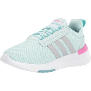 adidas Girl’s Racer TR21 (Little Kid/Big Kid)(Halo Mint/Silver Metallic/Screaming Pink)