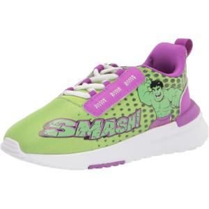 adidas Girl’s Racer TR21 (Little Kid/Big Kid)(Semi Solar Green/White/Shock Purple (Superhero))