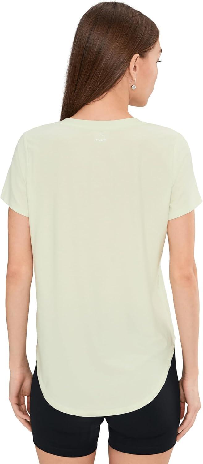 image:imageBeyond Yoga Womens Featherweight On The Down Low TeeAiry Green Heather