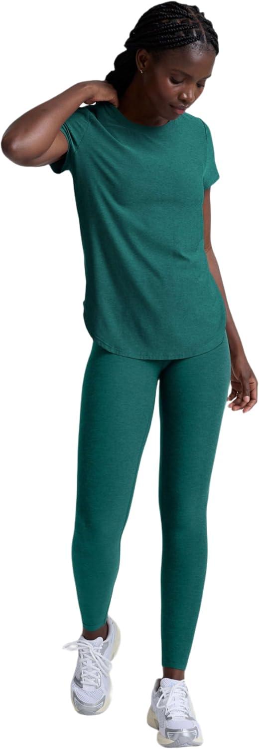 image:imageBeyond Yoga Womens Featherweight On The Down Low TeeTeal Sea Heather