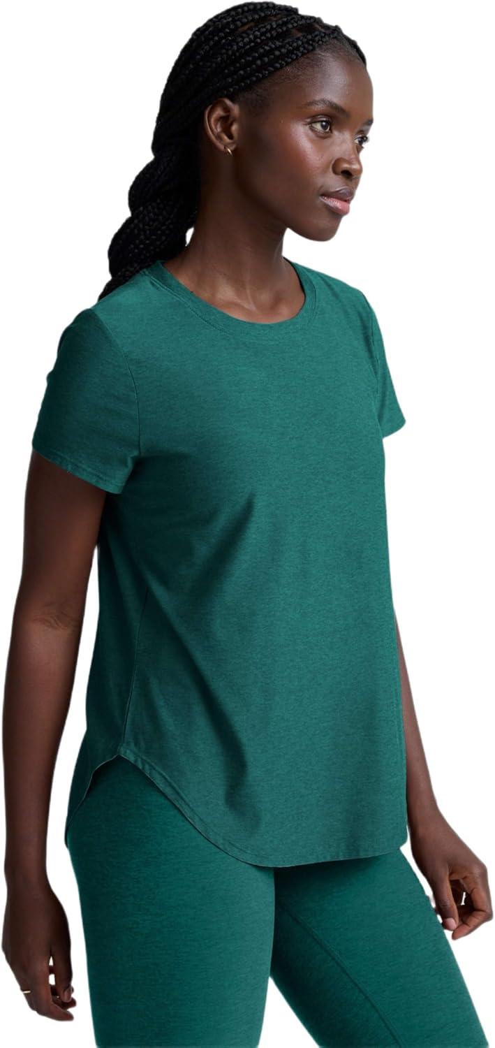image:imageBeyond Yoga Womens Featherweight On The Down Low TeeTeal Sea Heather