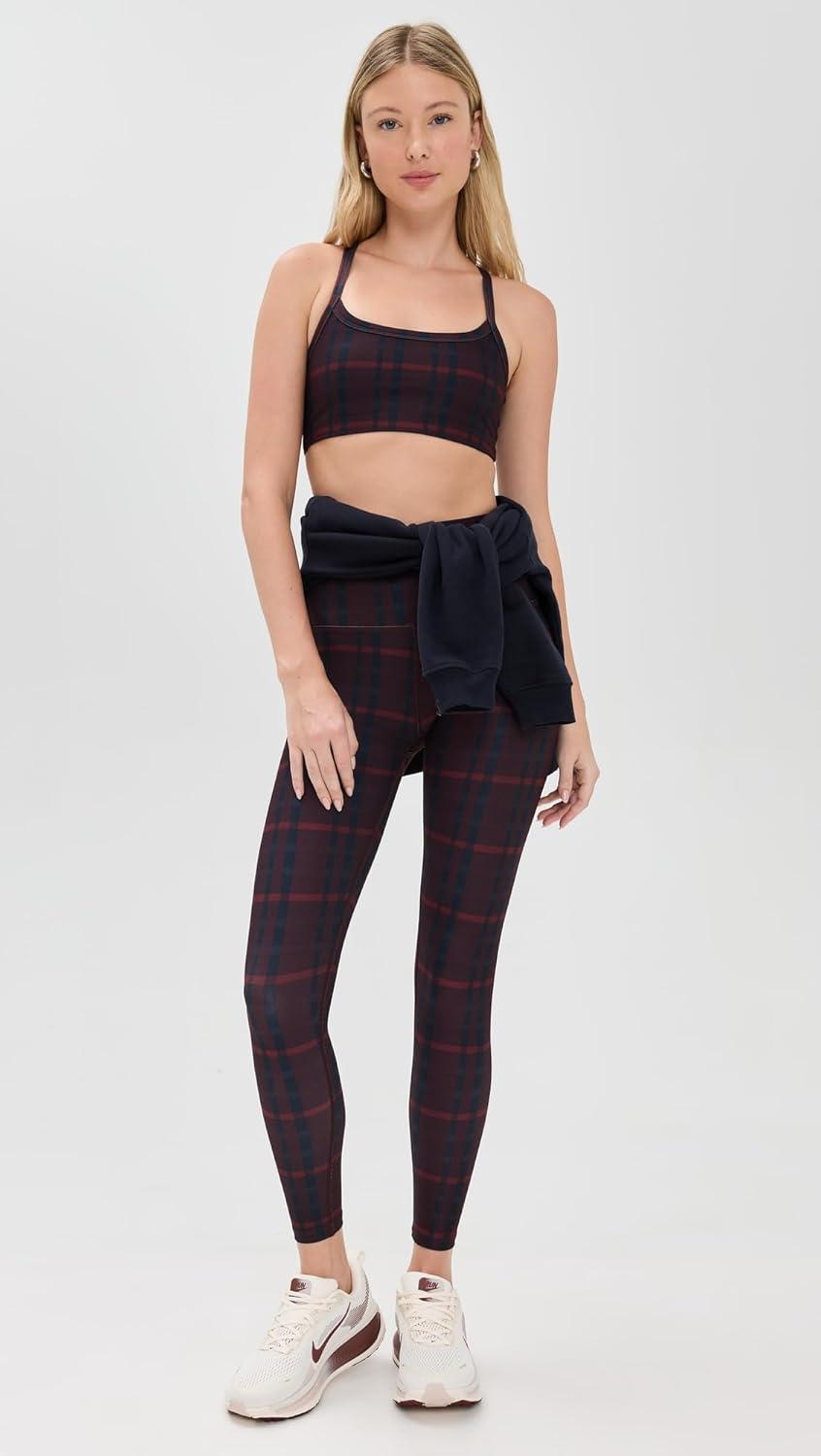 image:imageBeyond Yoga Womens Softmark Slim Racerback BraDark Cherry Preppy Plaid