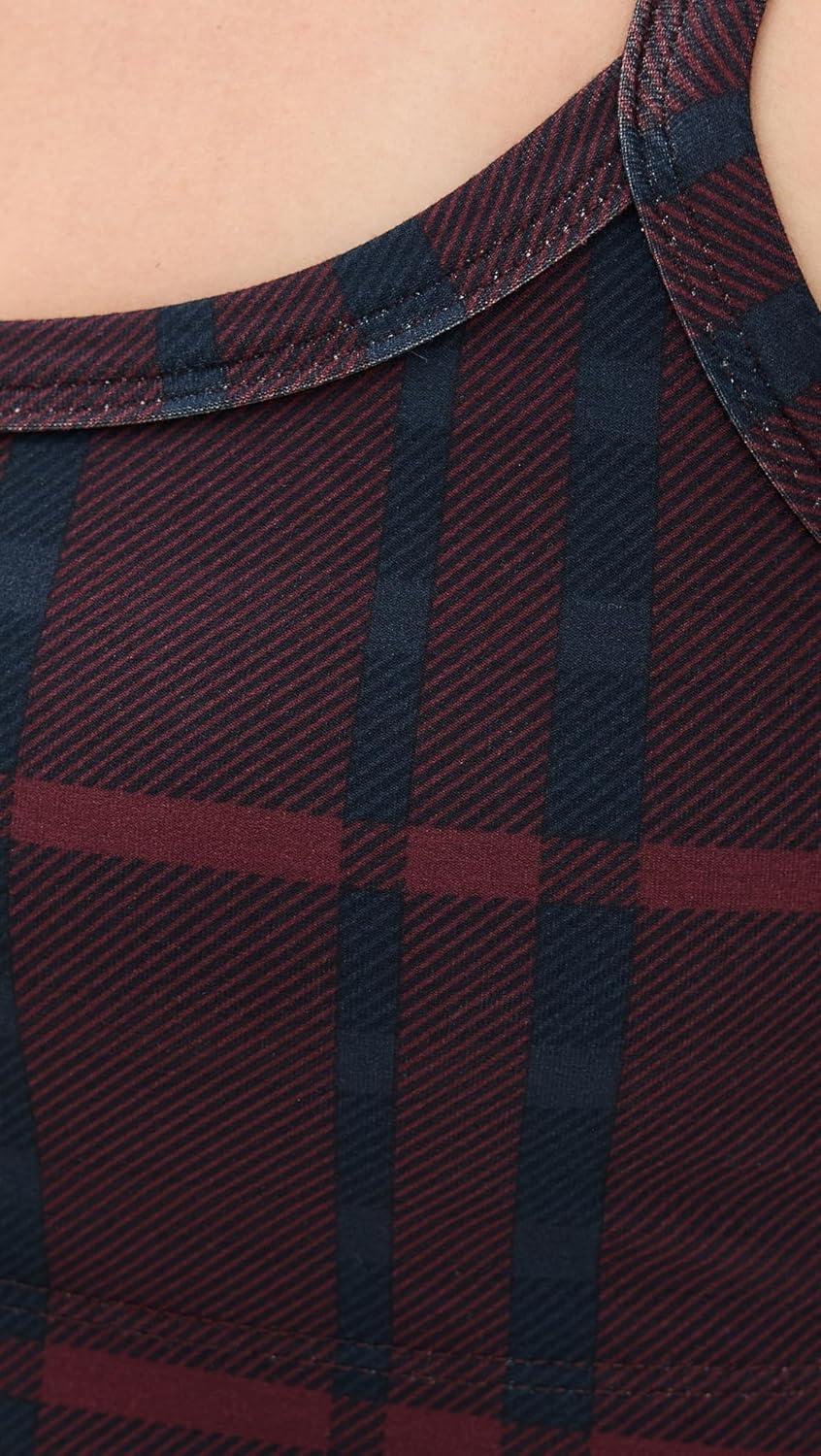 image:imageBeyond Yoga Womens Softmark Slim Racerback BraDark Cherry Preppy Plaid