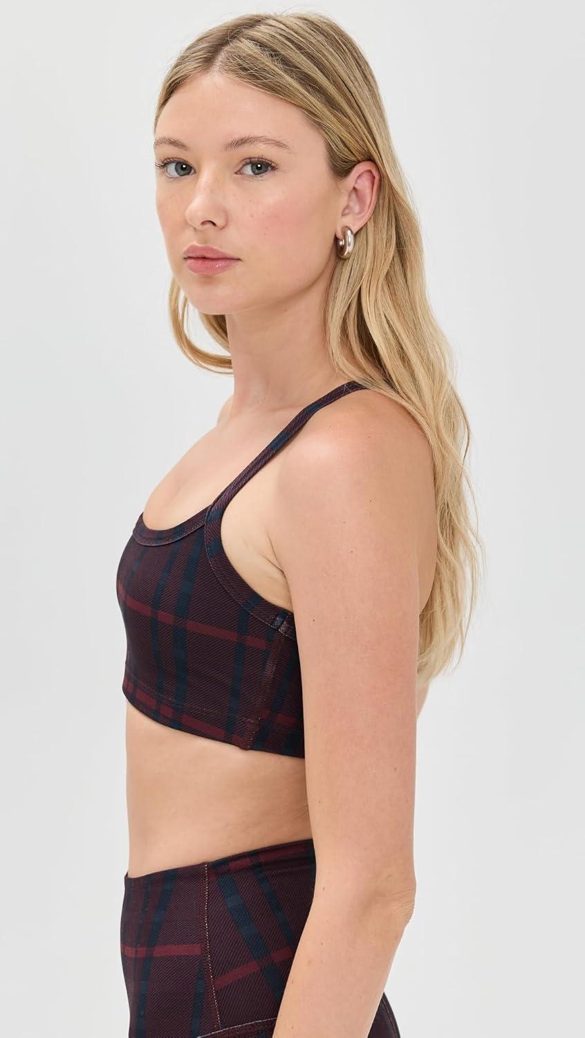 image:imageBeyond Yoga Womens Softmark Slim Racerback BraDark Cherry Preppy Plaid