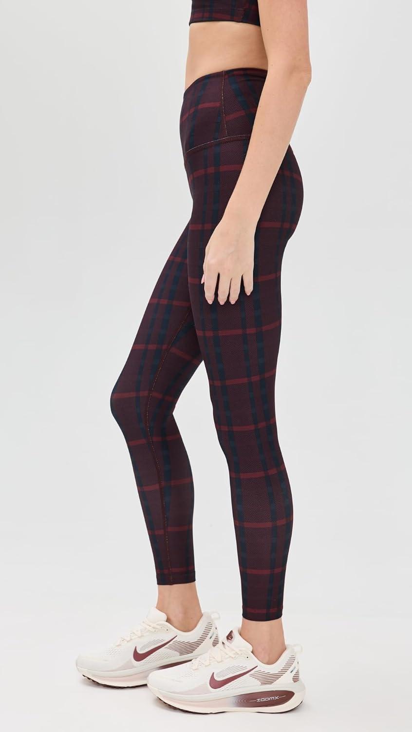 image:imageBeyond Yoga Womens Spacedye Caught in The Midi HW LeggingsDark Cherry Preppy Plaid