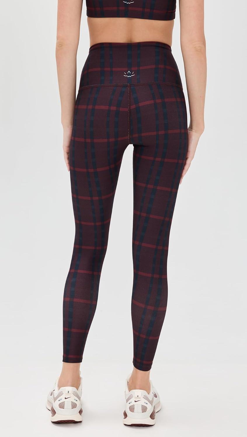 image:imageBeyond Yoga Womens Spacedye Caught in The Midi HW LeggingsDark Cherry Preppy Plaid