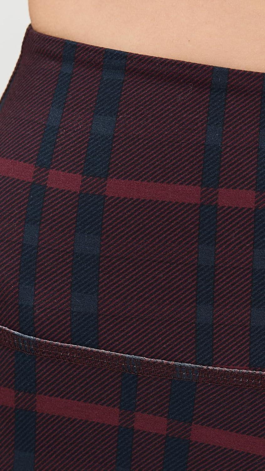 image:imageBeyond Yoga Womens Spacedye Caught in The Midi HW LeggingsDark Cherry Preppy Plaid