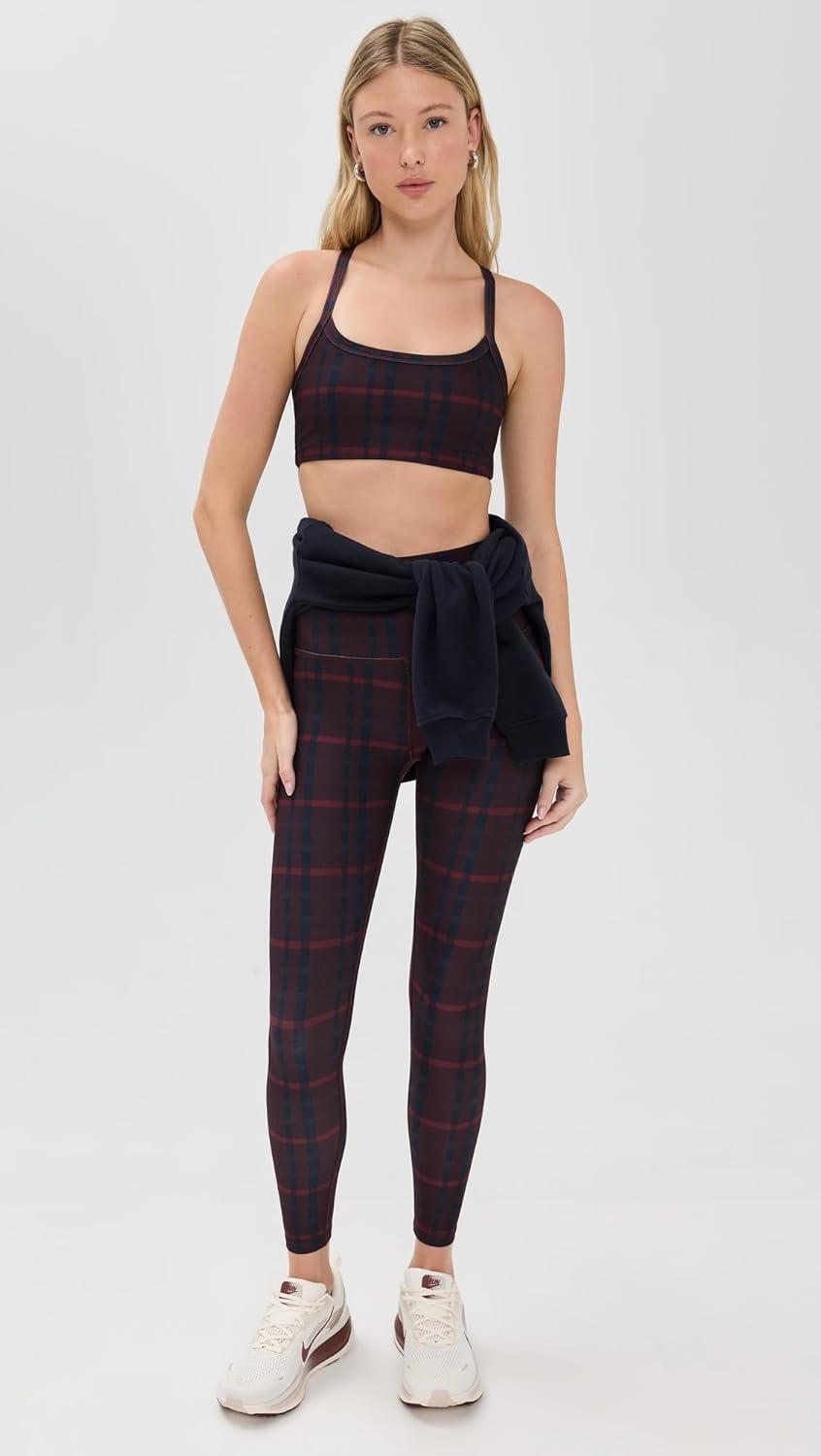image:imageBeyond Yoga Womens Spacedye Caught in The Midi HW LeggingsDark Cherry Preppy Plaid
