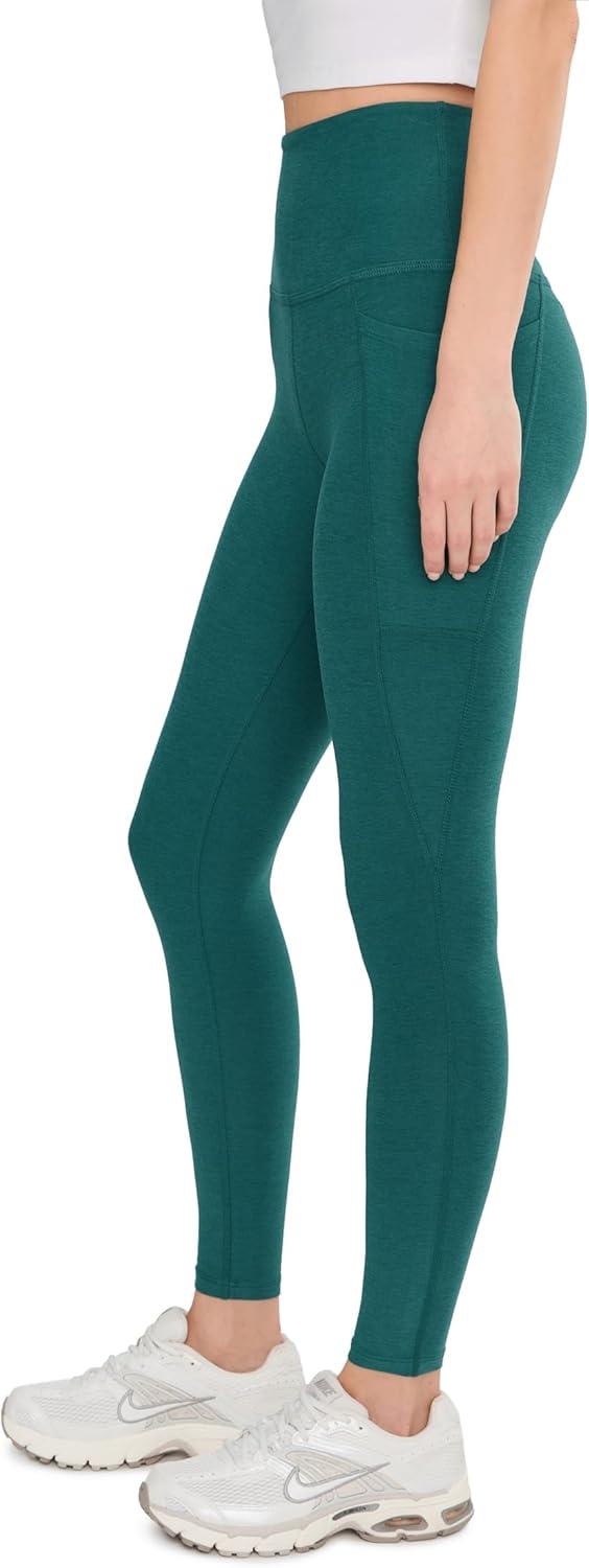 image:imageBeyond Yoga Womens Spacedye Out of Pocket HighWaisted Midi LeggingTeal Sea Heather