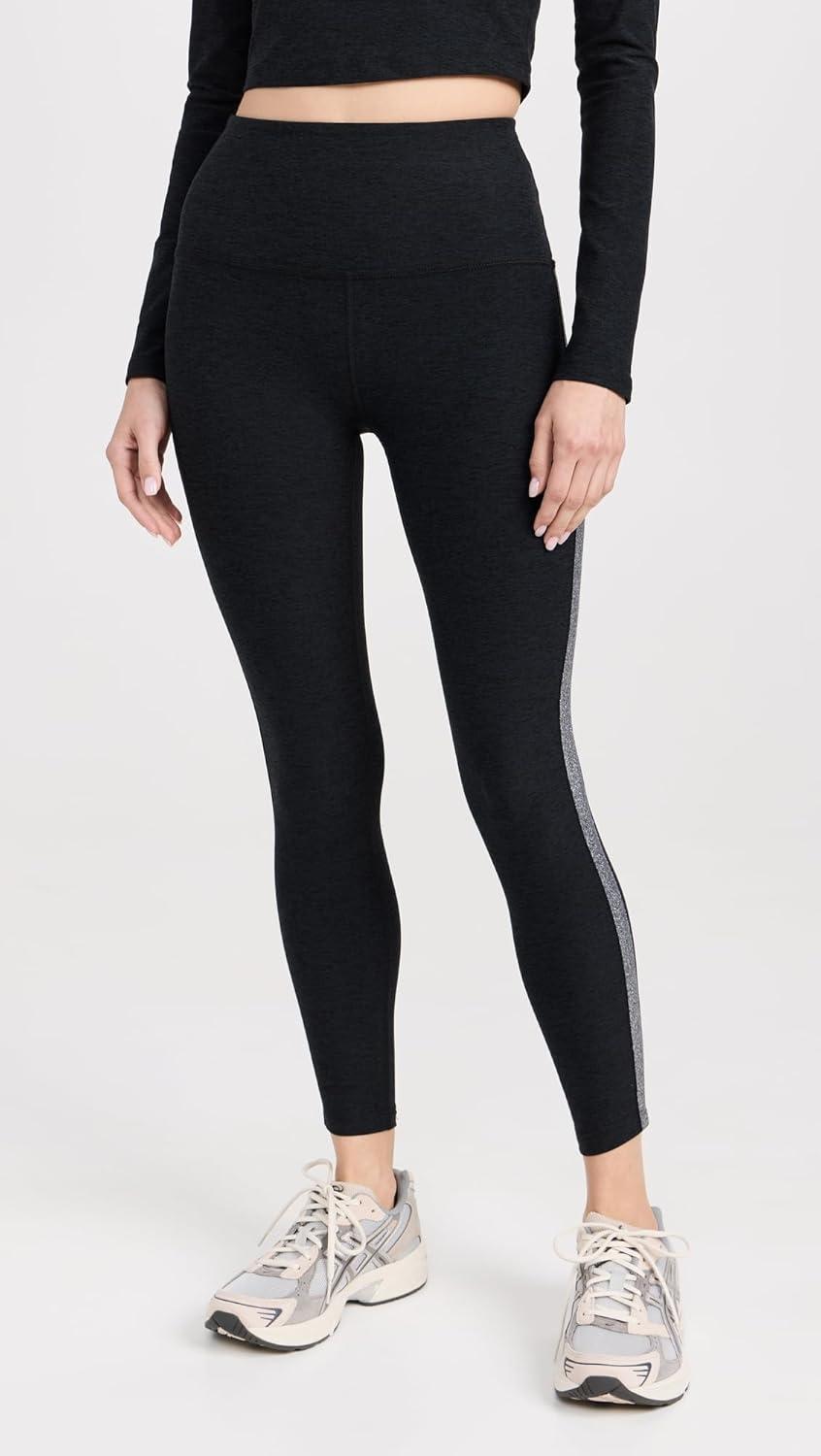 image:imageBeyond Yoga Womens Spacedye Shine On Midi LeggingsDarkest Night
