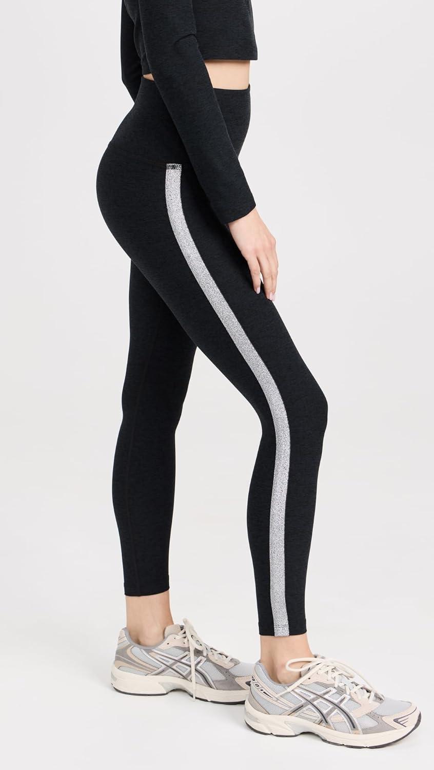 image:imageBeyond Yoga Womens Spacedye Shine On Midi LeggingsDarkest Night