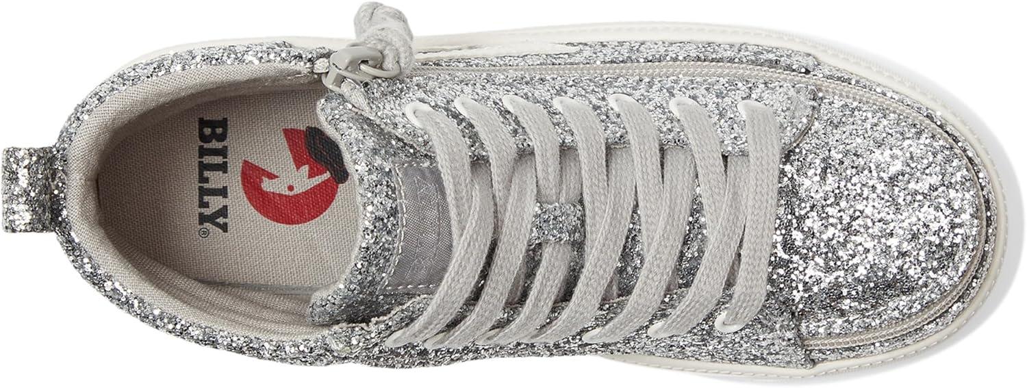 image:imageBilly Footwear UnisexChild Cs High Top Little KidBig KidSilver Glitz